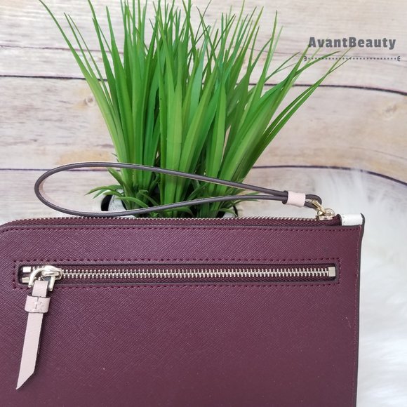 Kate Spade Medium L-zip Wristlet Cameron Cherry - Picture 5 of 9